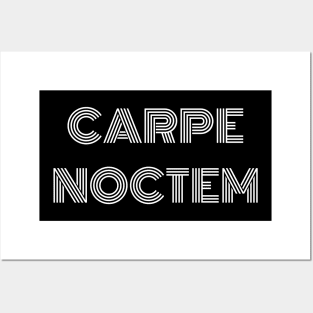 Carpe Noctem Seize the Night Latin Quote Posters and Art